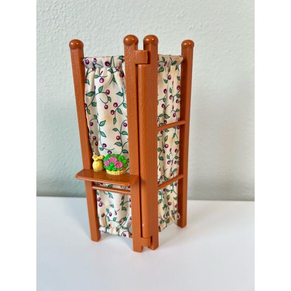 Fisher Price Loving Family Dollhouse Cloth Room Divider Home Office - Picture 1 of 8